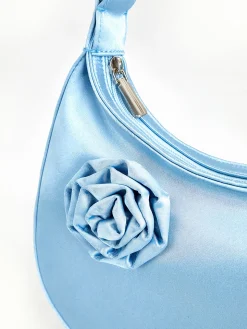 COMMENSE Bags|Accessories^3D Flower Zipper Crescent Bag LightBlue
