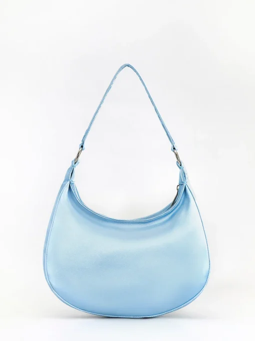 COMMENSE Bags|Accessories^3D Flower Zipper Crescent Bag LightBlue