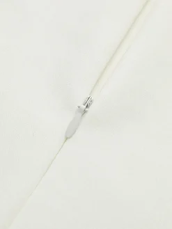 COMMENSE Dresses^3D Flower Zipper Strappy Short Dress White