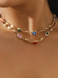 COMMENSE Necklaces|Accessories^Double-Layer Colorful Beaded Necklace Gold