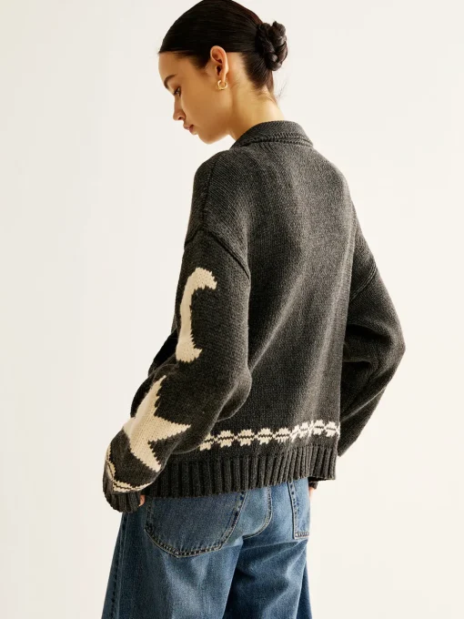 COMMENSE Cardigans|Sweaters & Cardigans^Double-Zip Pockets Lapel Cardigan Black