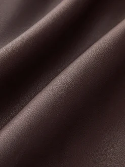 COMMENSE Skirts|Bottoms^Drawstring Faux Leather Skirt Burgundy