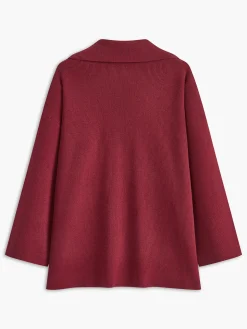 COMMENSE Pants Sets^Drawstring Zipper Sweater Pants Set Burgundy