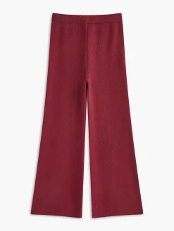 COMMENSE Pants Sets^Drawstring Zipper Sweater Pants Set Burgundy