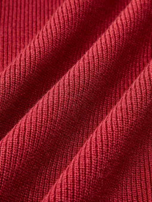COMMENSE Pants Sets^Drawstring Zipper Sweater Pants Set Burgundy