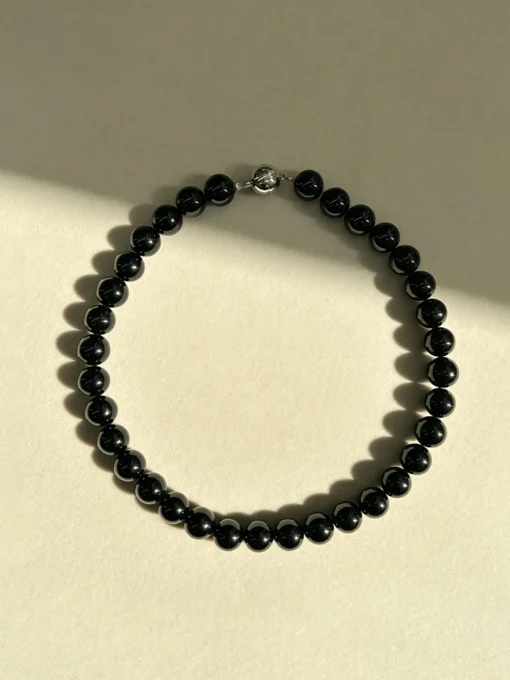 COMMENSE Necklaces|Accessories^Elegant Onyx Bead Necklace Black