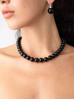 COMMENSE Necklaces|Accessories^Elegant Onyx Bead Necklace Black
