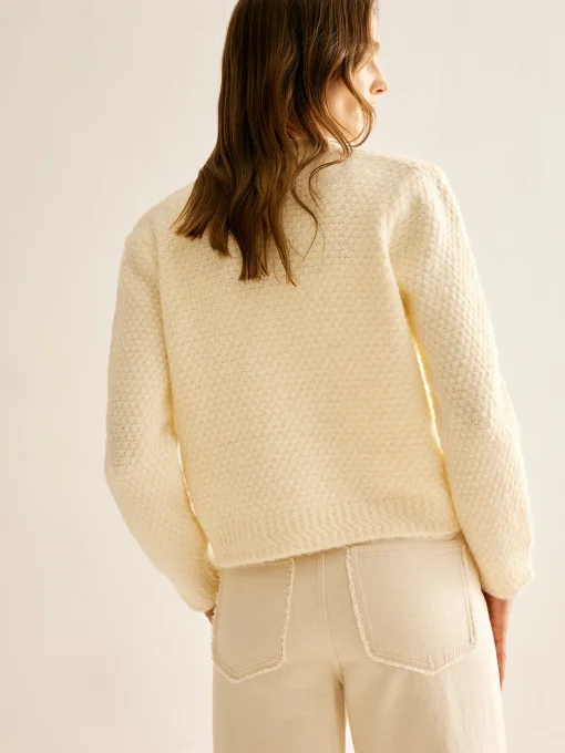 COMMENSE Cardigans|Sweaters & Cardigans^Elegant Metal Button Cardigan Off-White