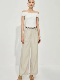 COMMENSE T-shirts|Tops^Elegant Off-Shoulder T-Shirts White