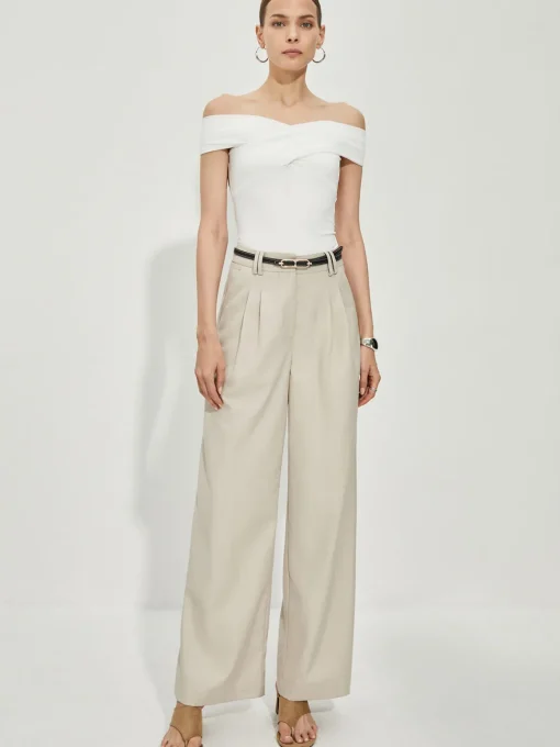 COMMENSE T-shirts|Tops^Elegant Off-Shoulder T-Shirts White