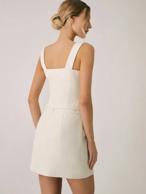 COMMENSE Skirts|Matching Sets^Elegant Pearl Buckle Mini Skirt Off-White