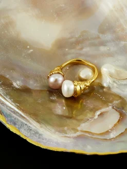COMMENSE Rings & Bracelets|Accessories^Elegant Pearl Open Ring Golden