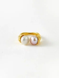 COMMENSE Rings & Bracelets|Accessories^Elegant Pearl Open Ring Golden