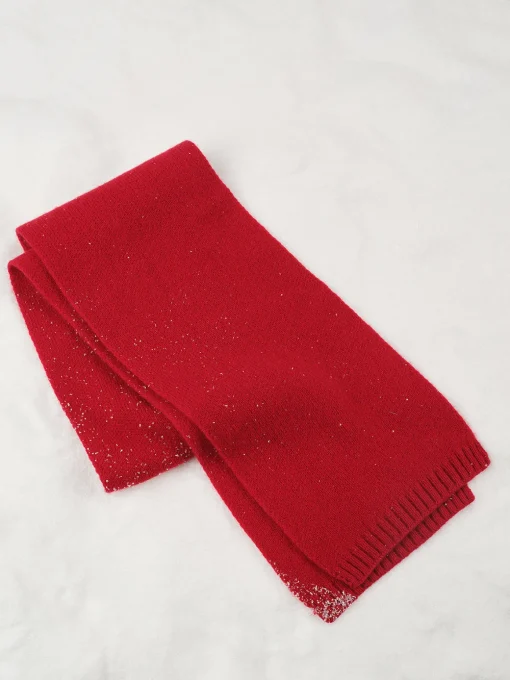 COMMENSE Accessories^Elegant Wool Scarf Red