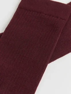 COMMENSE Socks & Tights|Accessories^Essential Cotton Soft Socks Burgundy
