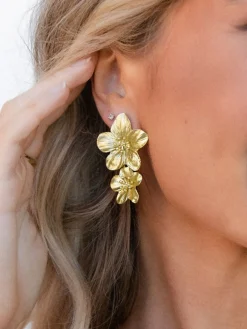 COMMENSE Earrings|Accessories^Fashionable Flower-Shaped Earrings Gold