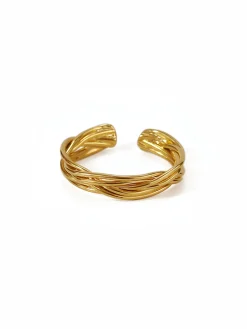 COMMENSE Rings & Bracelets|Accessories^Fashionable Metal Line Open Ring Golden