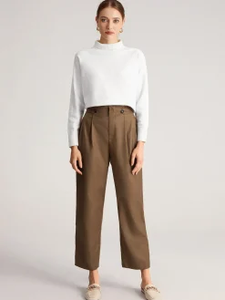 COMMENSE Wide Leg|Pants^Feeling Free Wide Leg Dress Pants Brown