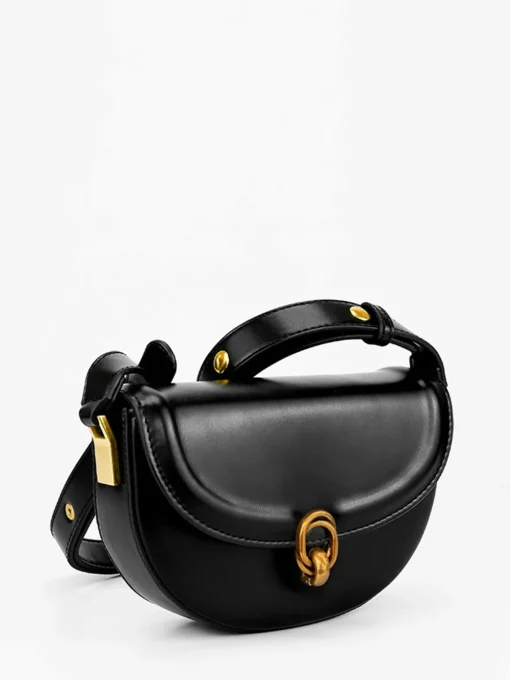 COMMENSE Bags|Accessories^Flap Magnet Closure Shoulder Bag Black