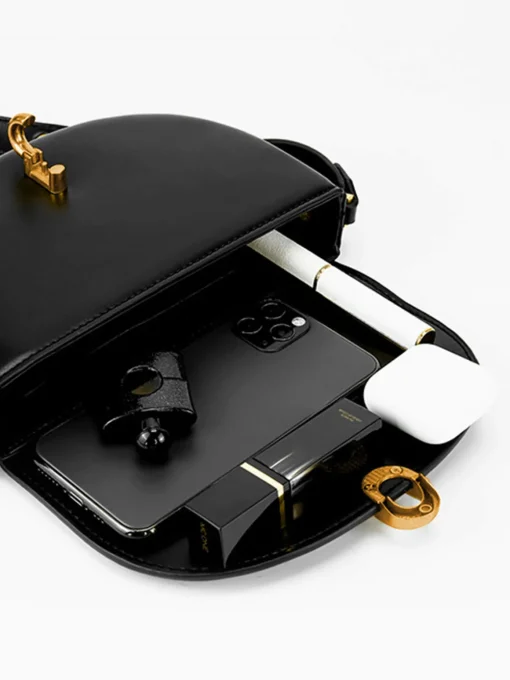COMMENSE Bags|Accessories^Flap Magnet Closure Shoulder Bag Black