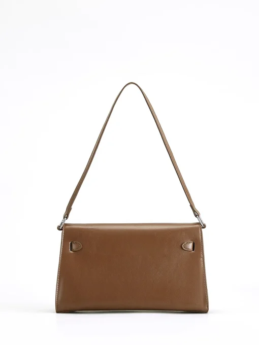COMMENSE Bags|Accessories^Flap Soft-Buckle Tote Bag Brown