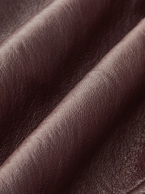 COMMENSE Outerwear|Coats^Fleece Lined Faux Leather Zipper Coat Burgundy