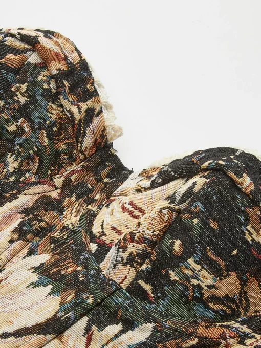 COMMENSE Corset Tops|Tops^Floral Drawstring Corset Multicolor