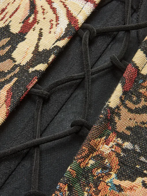 COMMENSE Corset Tops|Tops^Floral Drawstring Corset Multicolor