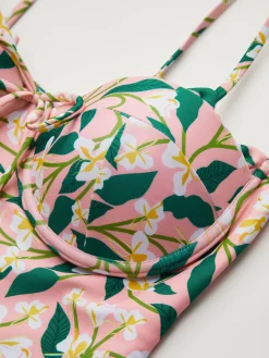 COMMENSE Swimwear|Tops^Floral One Piece Swimsuit Pink