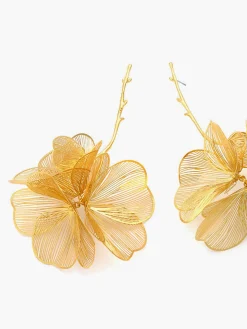 COMMENSE Earrings|Accessories^Flower Dangle Earrings Gold