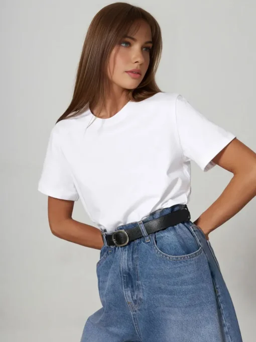 COMMENSE T-shirts|Tops^For Every Moment Solid Shirt White