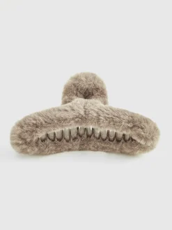 COMMENSE Hair Claws & Hats|Accessories^Fuzzy Hair Claw Beige