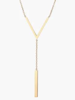 COMMENSE Necklaces|Accessories^Geometric Pendant Chain Necklace Gold