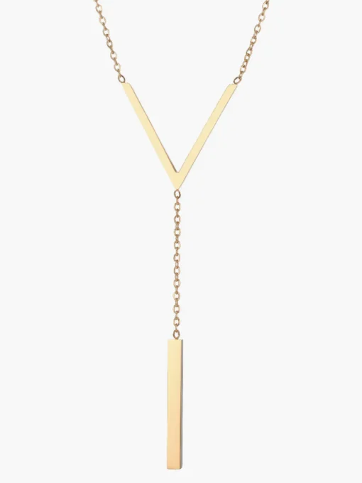 COMMENSE Necklaces|Accessories^Geometric Pendant Chain Necklace Gold