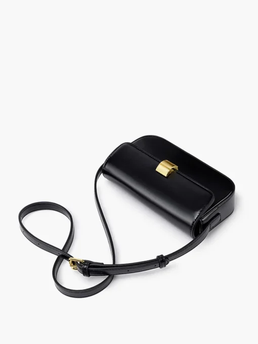COMMENSE Bags|Accessories^Glossy Buckle Clutch & Shoulder Bag Black