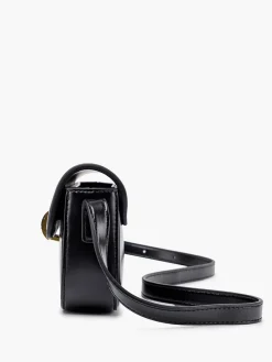 COMMENSE Bags|Accessories^Glossy Buckle Clutch & Shoulder Bag Black
