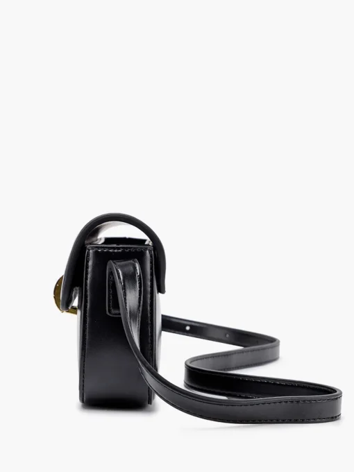 COMMENSE Bags|Accessories^Glossy Buckle Clutch & Shoulder Bag Black