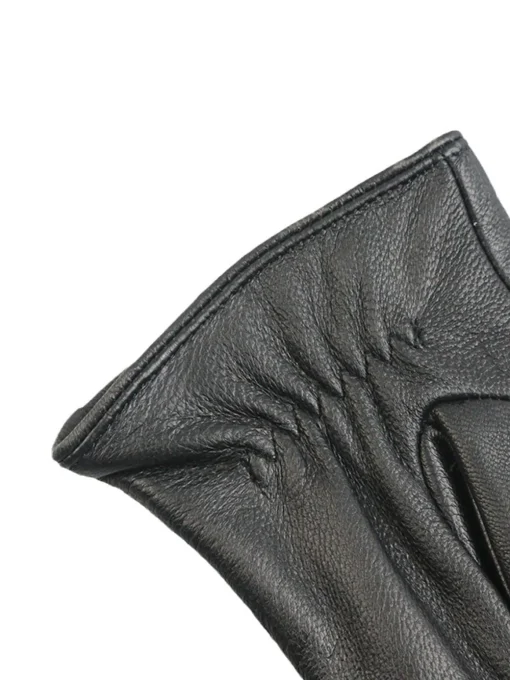 COMMENSE Accessories^Goatskin Windproof Fleece Lined Gloves Black