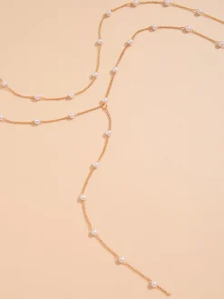COMMENSE Necklaces|Accessories^Plated Handmade Pearl Necklace Gold