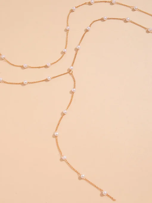 COMMENSE Necklaces|Accessories^Plated Handmade Pearl Necklace Gold