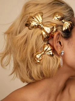 COMMENSE Hair Claws & Hats|Accessories^Bow Hair Accessory Golden