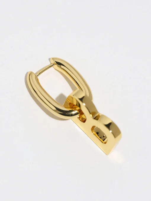 COMMENSE Earrings|Accessories^en Hoop B-Letter Pendant Earrings Gold