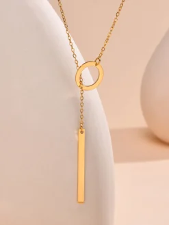 COMMENSE Necklaces|Accessories^en Lariat Bar Y Necklace Gold