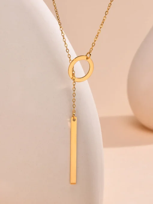 COMMENSE Necklaces|Accessories^en Lariat Bar Y Necklace Gold