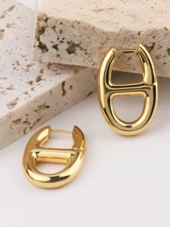 COMMENSE Earrings|Accessories^en Pig Nose Earrings Gold