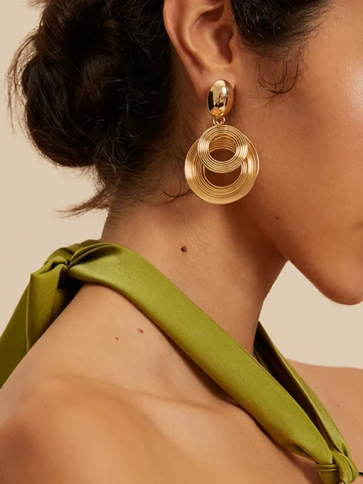 COMMENSE Earrings|Accessories^en Round Earrings Gold