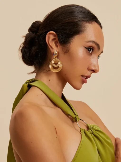 COMMENSE Earrings|Accessories^en Round Earrings Gold