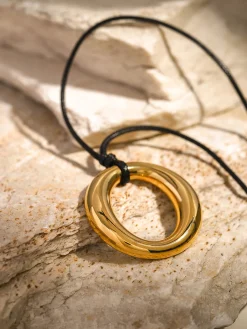 COMMENSE Necklaces|Accessories^Round Pendant Necklace Golden