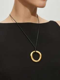 COMMENSE Necklaces|Accessories^Round Pendant Necklace Golden