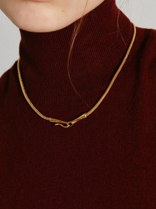 COMMENSE Necklaces|Accessories^Snake Chain Necklace Golden